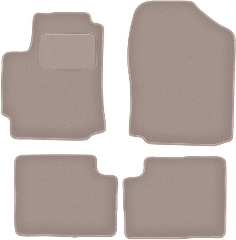 Beige Veloursmatten für: Daihatsu Sirion III M300 Fließheck (2004-2010)