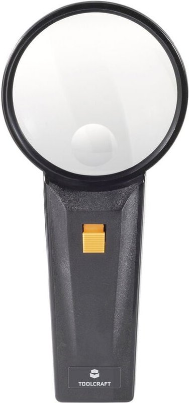 821031 821031 Handlupe mit LED-Beleuchtung Vergrößerungsfaktor: 2 x, 4 x Linsengröße: (ø) - Toolcraft