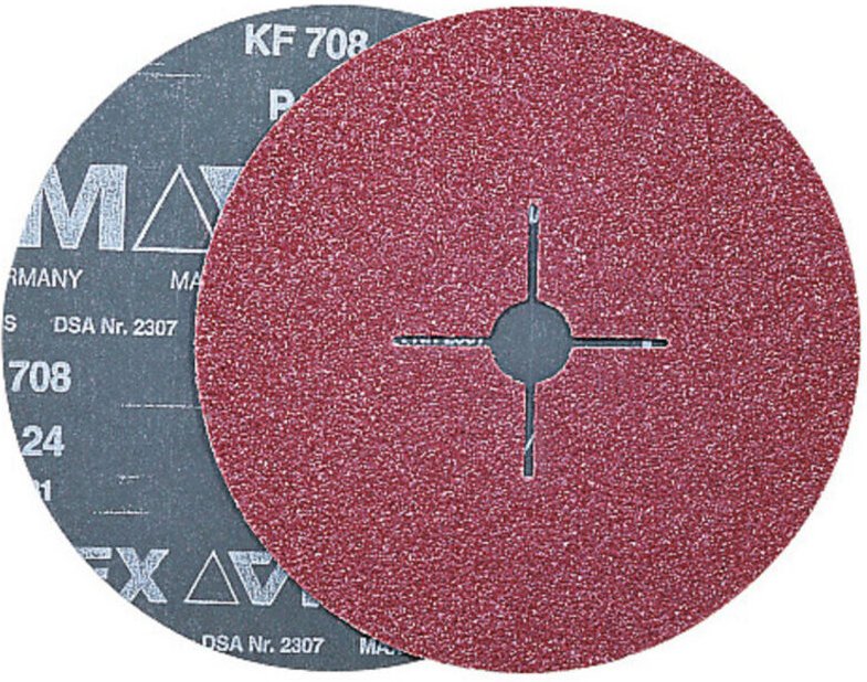 VSM - Fiberscheibe kf 708 Halbedelkorund (a),ø 125 mm, Körnung: 100
