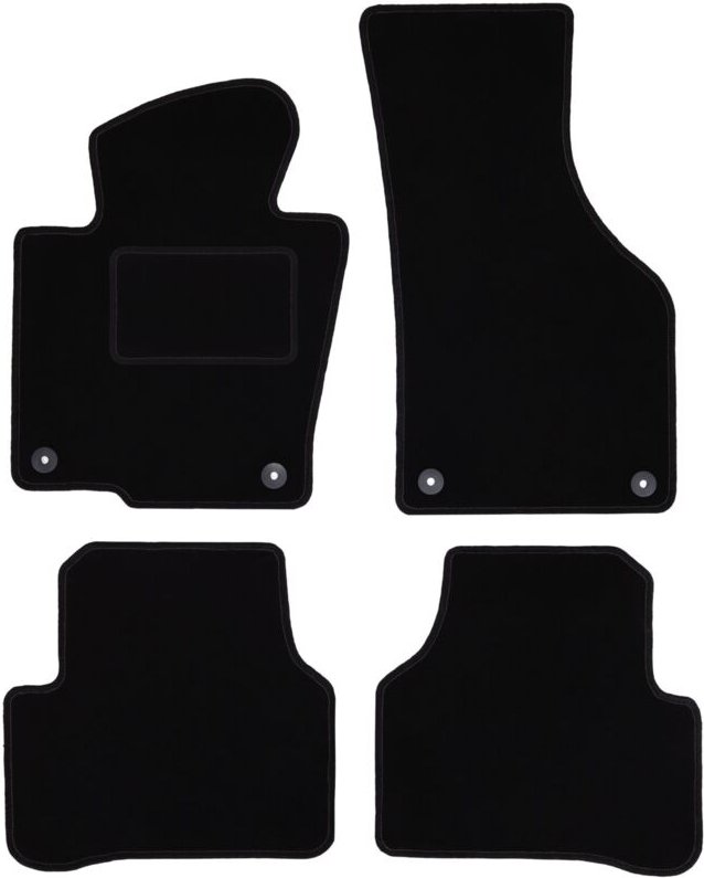 Schwarze Velours-Fußmatten für: Volkswagen Passat CC Coupé (2008-2012)