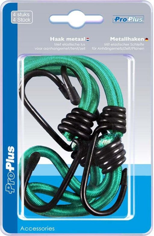Haken aus metall mit elastischer schlaufe fur anhangernetzzeltplane 4 stuck im blister
