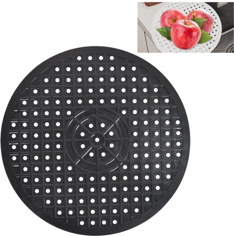 Abtropfmatte für die Spüle, Silikon, Abtropffläche, zuschneidbar, faltbar, rutschfest, 30,6 cm, runde Spülbeckenmatte, S...