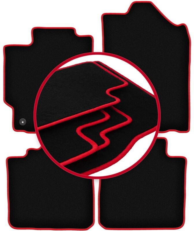 CARLUX-RED Autofußmatten für: Toyota Camry VIII XV50 Limousine (2011-2018)