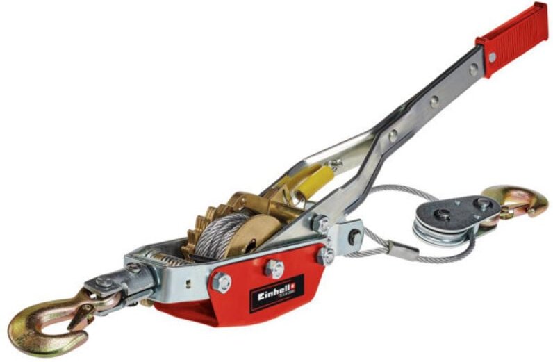 Einhell - Handhebelseilzug tc-lw 2000 (3,3 Meter langes drallfreies Drahtseil, max. Zugkraft mit Umlenkrolle 2.000 kg, i...