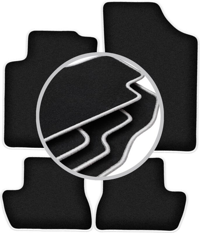 CARLUX-SILVER Autofußmatten für: Citroen C2 Fließheck (2003-2009)