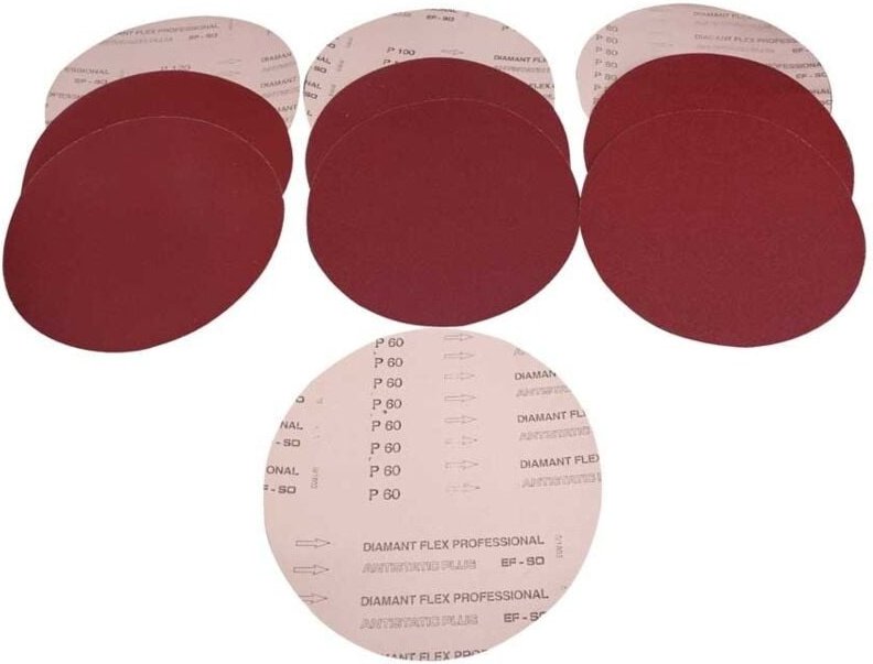 Holzmann - Satz mit 10 Korund-Schleifscheiben 250 mm Gr 60/50/100/120