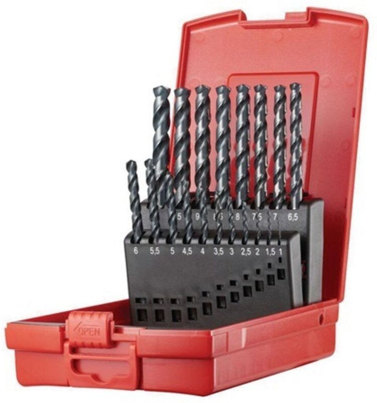 Dormer - Spiralbohrersatz A188 din 338 Typ w D.1-10x0,5mm hss 19tlg.Ku.-Kass.