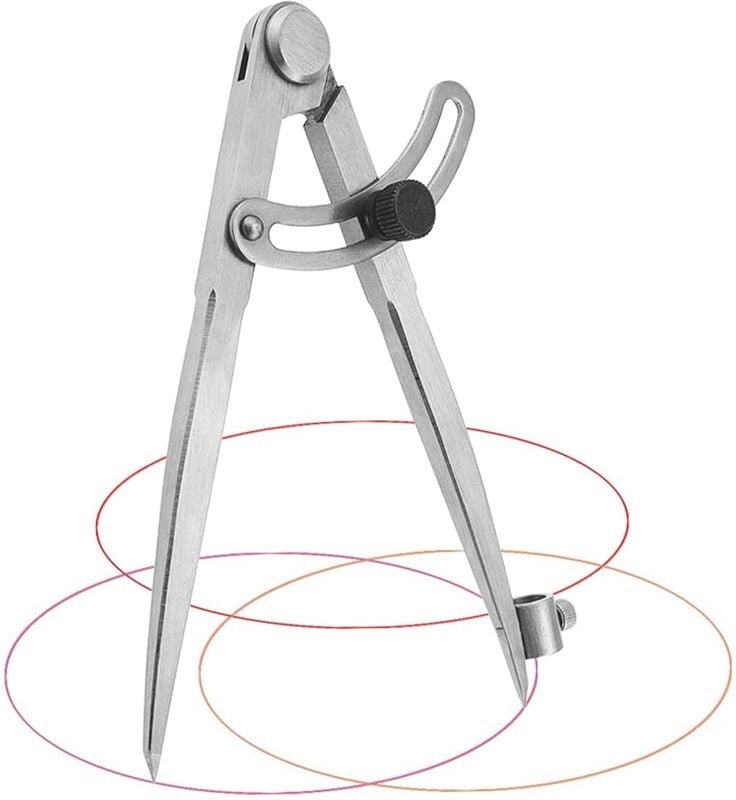 Jusch - Zimmermannskompass 20 cm, professioneller Zimmermannskompass zum Zeichnen von Kreisen, Tischlerei, Metall- und L...