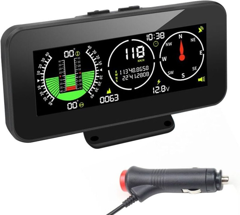 Digitaler Neigungsmesser fürs Auto, Head-up-Display, 4x4-Offroad-GPS-Tachometer, universelles Head-up-Display für Autos ...