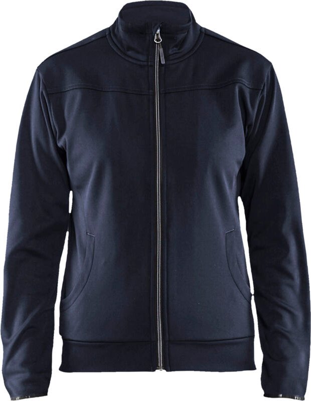 Arbeits-Sweatshirt mit Reißverschluss für Damen 3394 - Dunkelmarine/Schwarz S