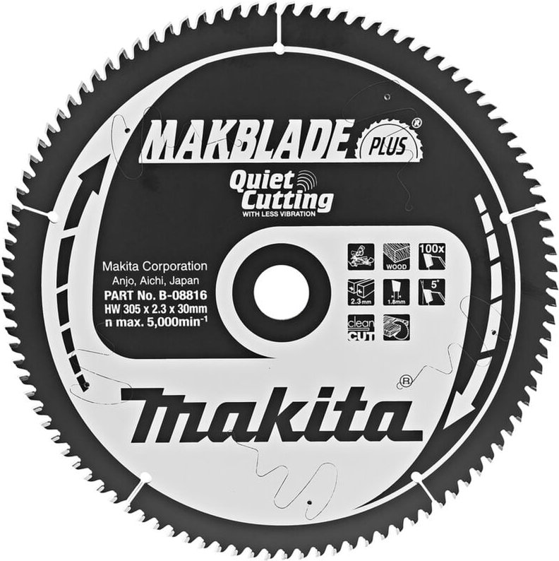 Thumbnail - Makita Kreissägeblatt, MAKBLADE PLUS 305 x 30 mm • 100 Zähne