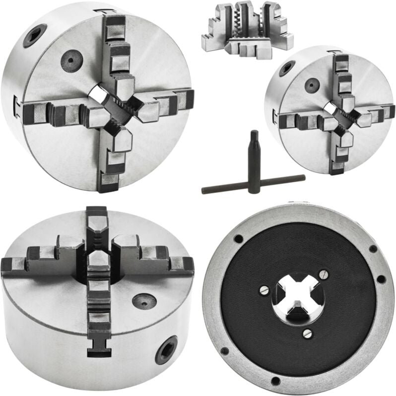 4-Backen-Drehfutter Selbstzentrierend 160 mm Stahl - Drehfutter - Backenfutter - Home & Living