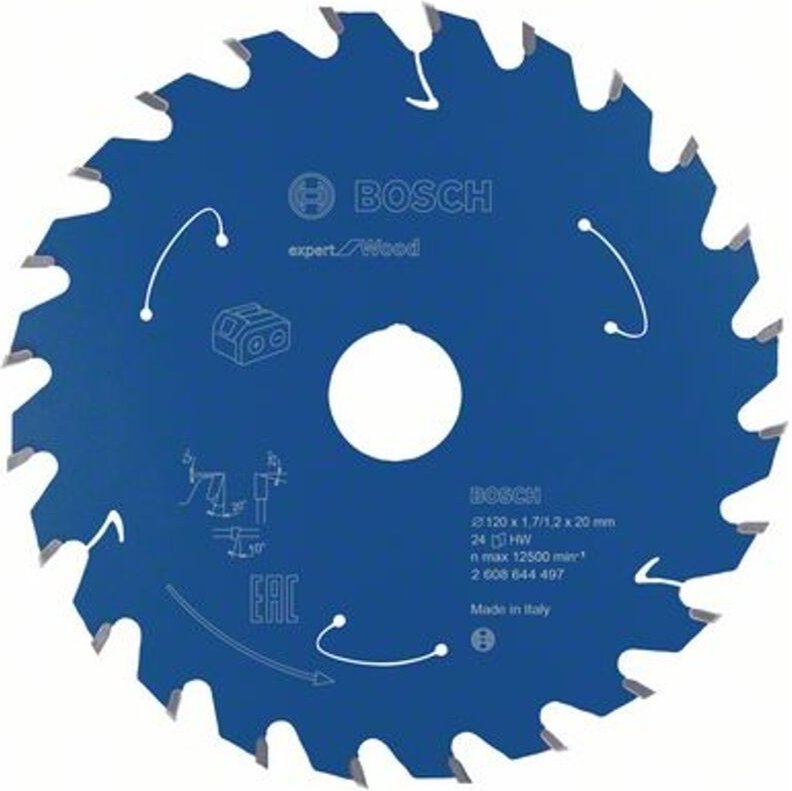 Akku-Kreissägeblatt Expert for Wood, 120 x 1,7/1,2 x 20, 24 Zähne - Bosch