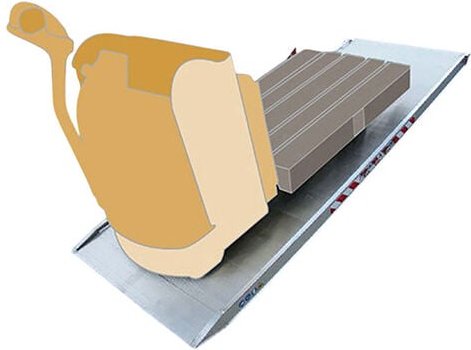 Laderampe 4m - Innere Breite 1000mm - Alu, Traglast 2000kg - Als Stückware verkauft - MPCP400010002000US