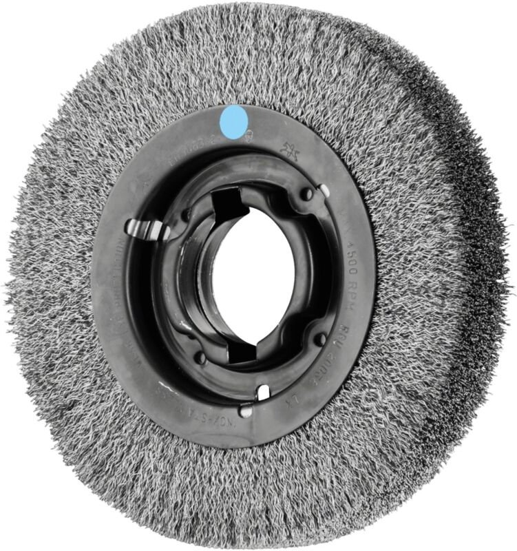 PFERD TOOLS Rundbürste breit ungezopft RBU Ø200x38xvariable Bohrung Edelstahl-Draht-Ø0,30 Schleifbock