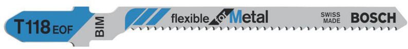 Bosch - Accessories 2608634237 Stichsägeblatt t 118 eof Flexible for Metal, 5er-Pack 5 St.