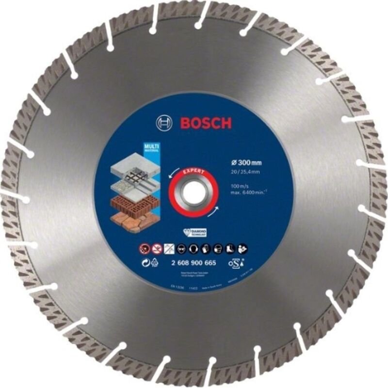 Professional Expert MultiMaterial Diamanttrennscheiben, 300 x 20/25,40 x 3 x 15 mm (2608900665) - Bosch