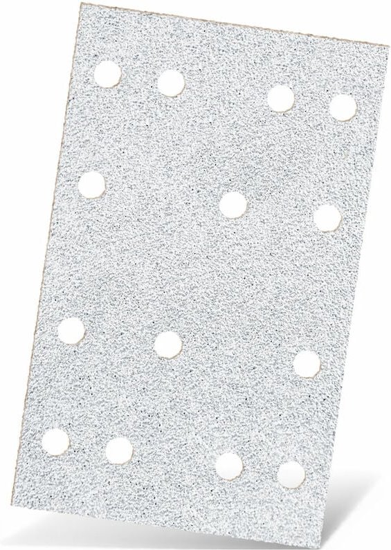 MENZER White Klett-Schleifblätter, 133 x 80 mm, 14-Loch, f. Schwingschleifer, Normalkorund (50 Stk.) K240