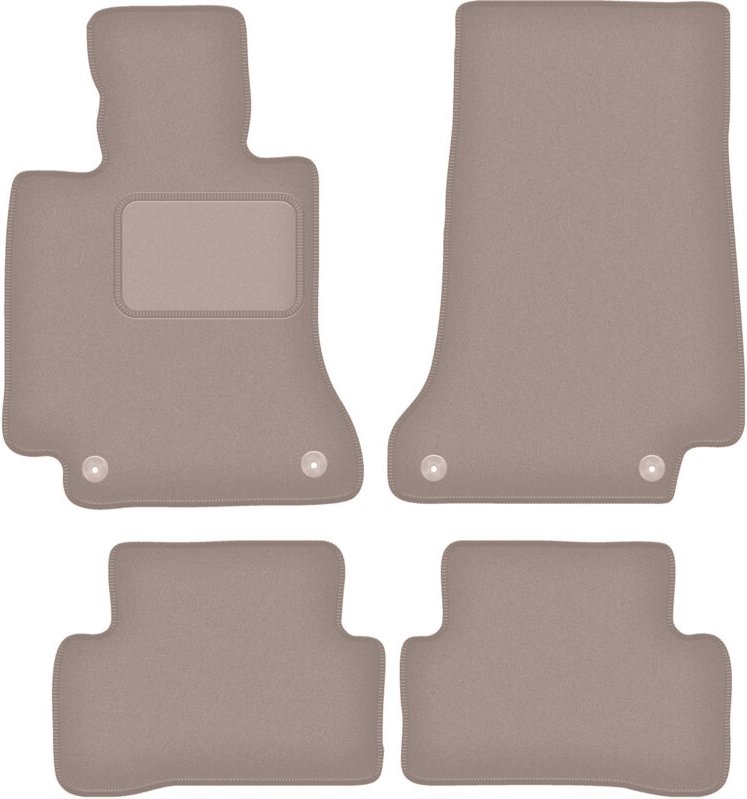 Beige Veloursmatten für: Mercedes C W205 Kombi, Limousine (2015-)