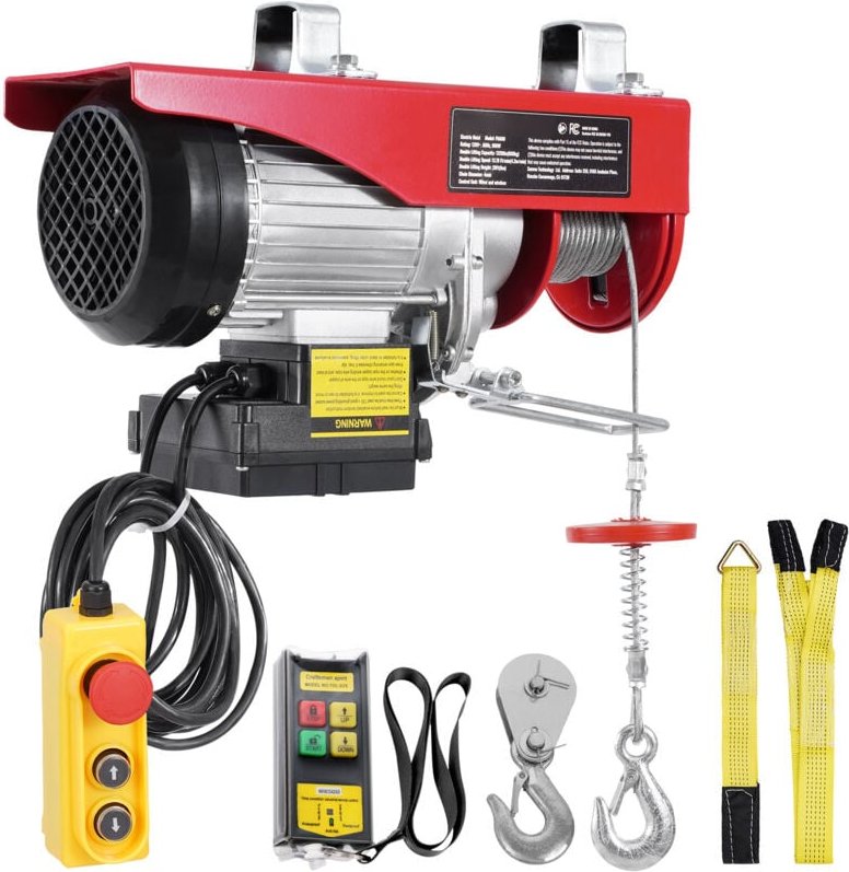 Der Elektrisches Hebezeug mit einer Hubkapazität von 1320 lbs ist eine 230-V-Elektrowinde. Er wird mit einer 328-ft-Funk...