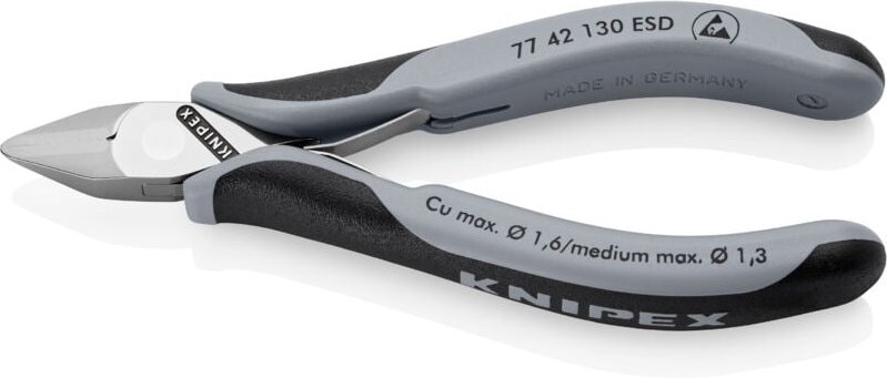 77 42 130 esd Elektronik-Seitenschneider esd mit Mehrkomponenten-Hüllen 130 mm