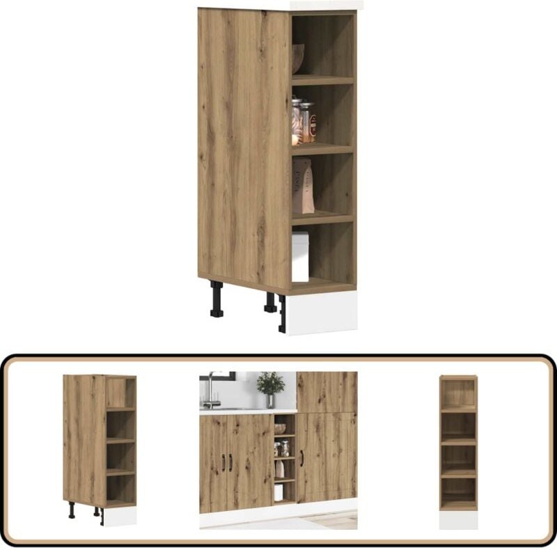 Unterschrank Artisan-Eiche 20x44,5x81,5 cm Holzwerkstoff - Vidaxl