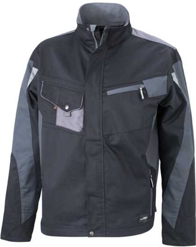 James&nicholson - Arbeitsjacke JN821 Gr. 5XL schwarz/grau