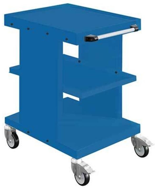 Werkstattwagen in Industrieblau - 2 Platten - Tragkraft 150 kg - W020070021-BI