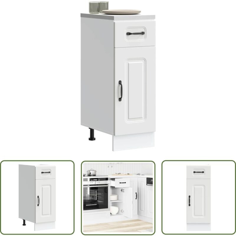 The Living Store - vidaXL Küchenunterschrank Kalmar Weiß Holzwerkstoff