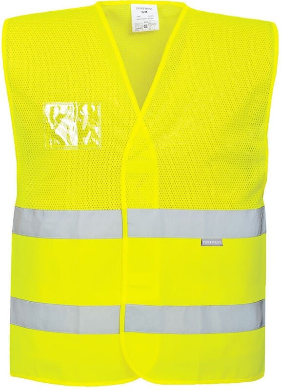Gilet HV Semi-Gestrick Gelb L/XL