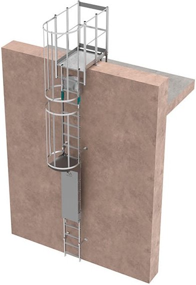 Matisère - Ortsfeste Steigleitern mit Tür - Steighöhe von 11,06 bis 11,9m - CRINO-SFP/002-7872