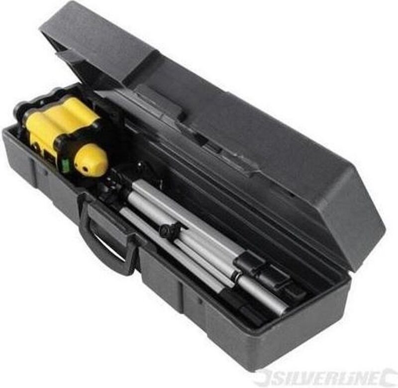 Silverline - Rotationslaser mit Zubehör 30 m Reichweite