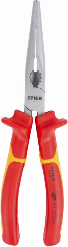 Thumbnail - Telefonzange, gerade, 205 mm, vde, Multifunktionale Spitzzange zum Greifen, Biegen, Schneiden, lange & flache-halbrunde ...