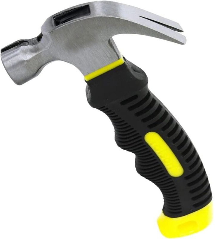 Tinor - 1 Stück Mini-Hammer, kleiner Hammer, Klauenhammer, ergonomischer weicher Gummigriff mit rutschfestem Magnetkopf,...