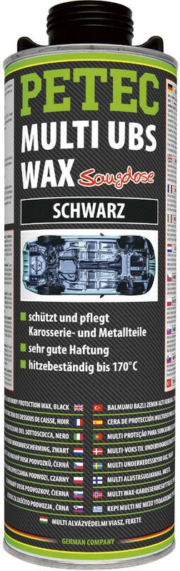Petec Unterbodenschutz Multi UBS Wachs schwarz 1 L Saugdose