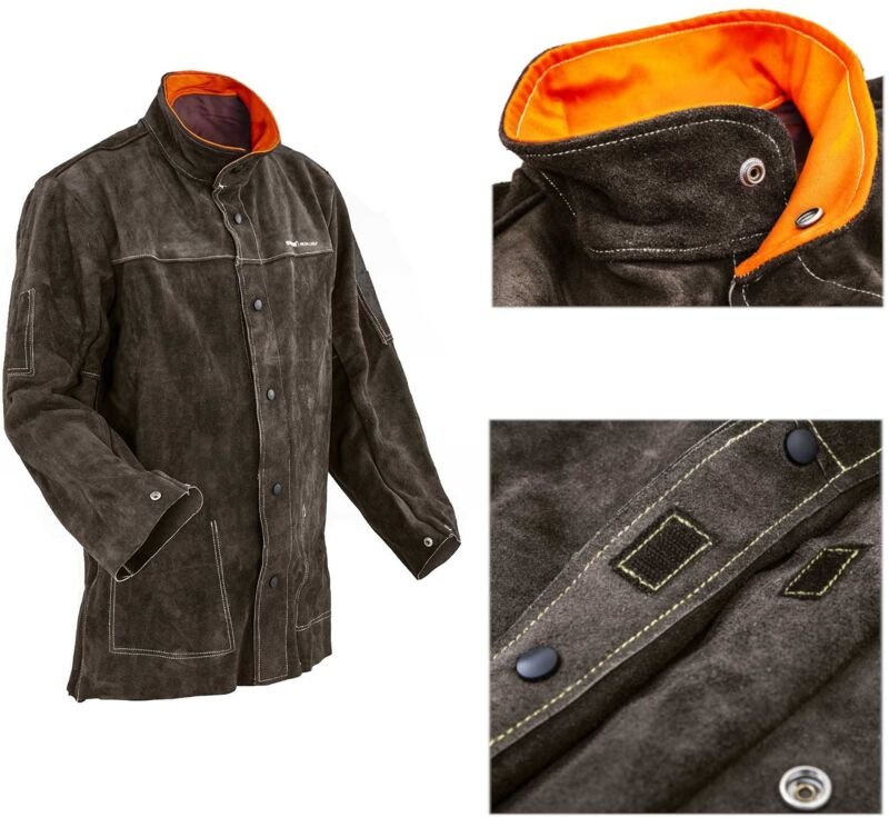 Stamos - Schweißerjacke Schweiß Jacke 'xxl' Echtes RindsLEDer Gr Xxl LEDer