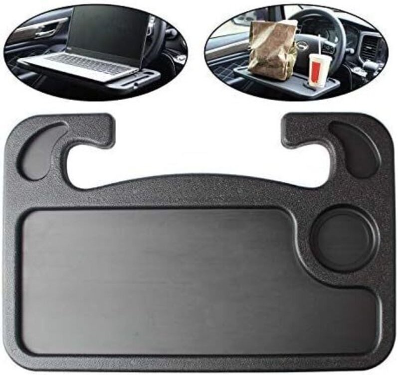 Linghhang - Auto-Lenkrad-Schreibtisch, tragbares Multifunktions-Auto-Lenkrad-Tablett, doppelseitiges Design, Auto-Lenkra...