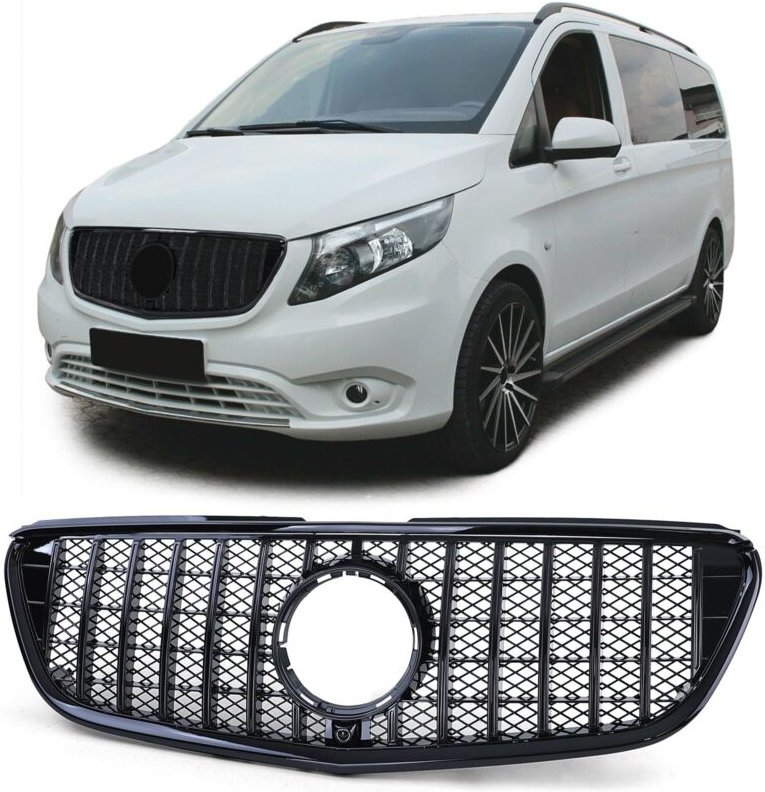 Autogrill - Mercedes Vito W447 14-19 - Schwarz glänzend - Sportliches Erscheinungsbild