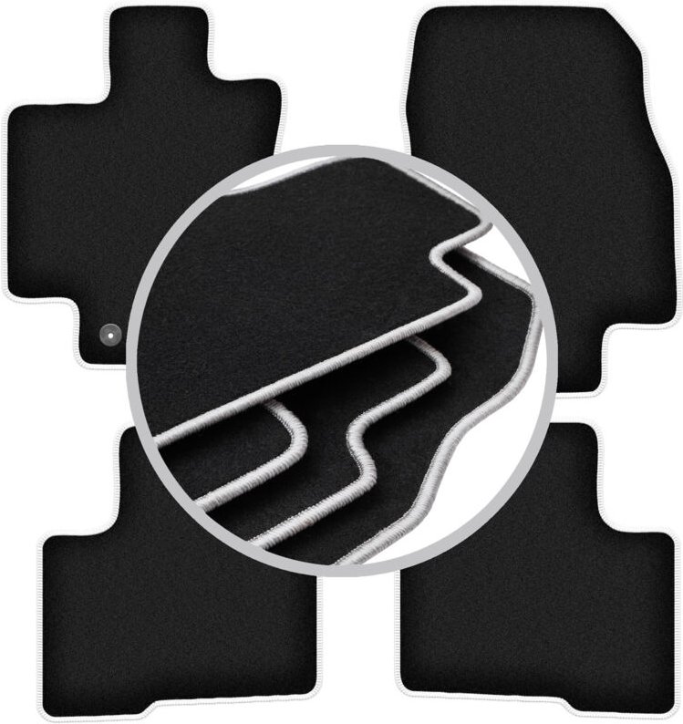 CARLUX-SILVER Autofußmatten für: Toyota Highlander IV SUV (2021-)