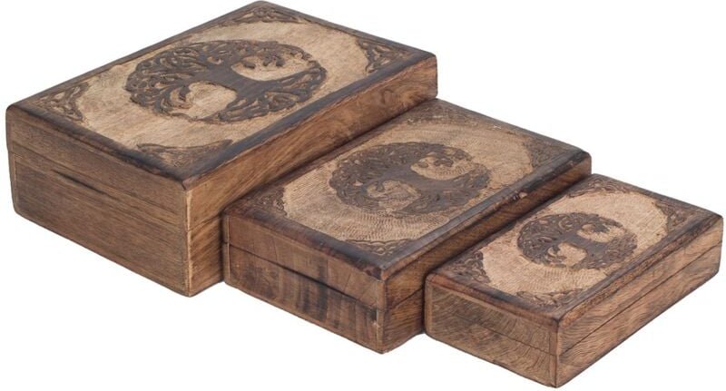 Zen Et Ethnique - Signes Grimalt Kasten- und Juwelierdekoration Set Set 3 Einheiten Kisten und Juweliere braun 18x26x8cm...