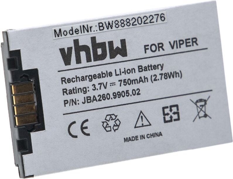 Vhbw - Akku Ersatz für Oelmann 2609905 für Funkgerät, Walkie Talkie (750mAh, 3,7V, Li-Ion)