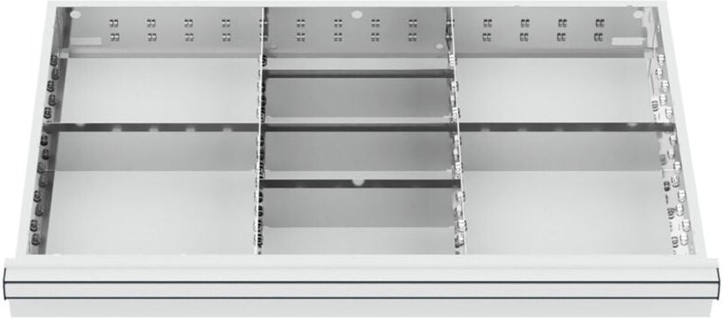 Schubladeneinteilung Metalleinteilung blh 150/175 mm Innenmaß 800x450 mm 8 Fächer - Stier