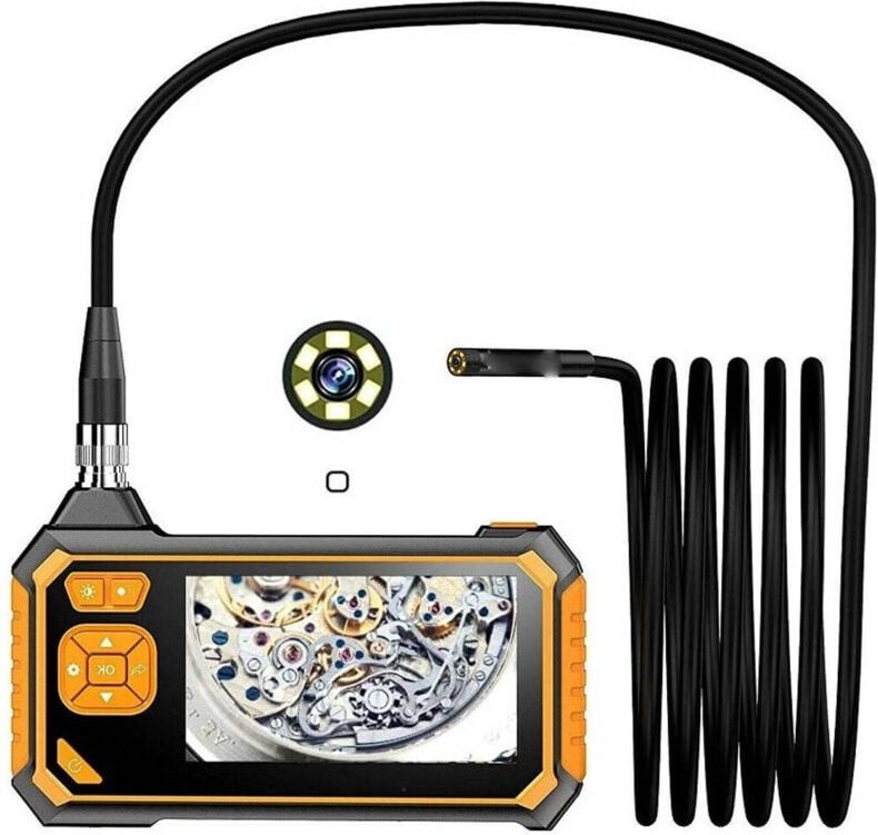 Trade Shop Traesio - Trade Shop - endoskopische kamera 5 mt monitorsonde 4,3 zoll wasserdichte videokamera -