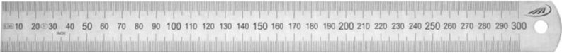 Helios Preisser Biegsamer Stahlmaßstab R. Teilung: C 1000 x 20 x 0,5 mm