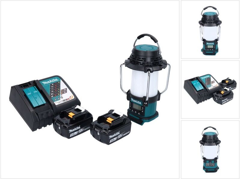 Dmr 055 rf Akku Radio 18 v fm mit Laterne 360° Taschenlampe + 2x Akku 3,0 Ah + Ladegerät - Makita