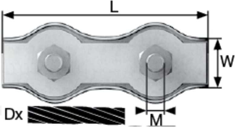 Dörner+helmer - Seilklemme 2 mm Stahl galvanisch verzinkt 4814444 20 St.