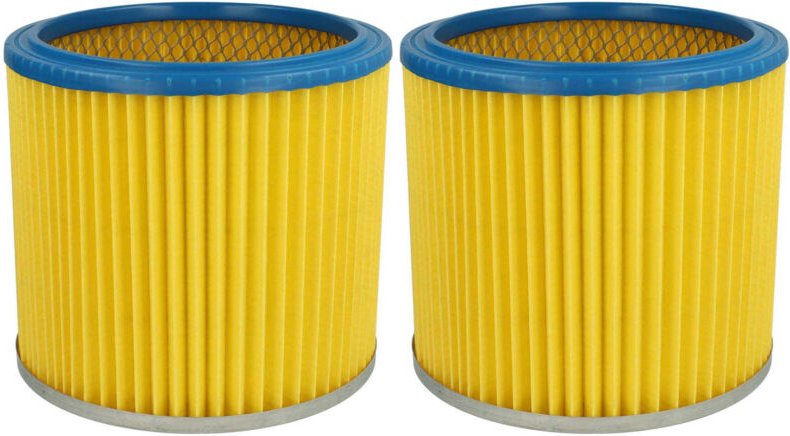 2x Faltenfilter kompatibel mit Aqua Vac az 9171175, 91171175, az 91951-10 Staubsauger - Patronenfilter, Blau Gelb - Vhbw