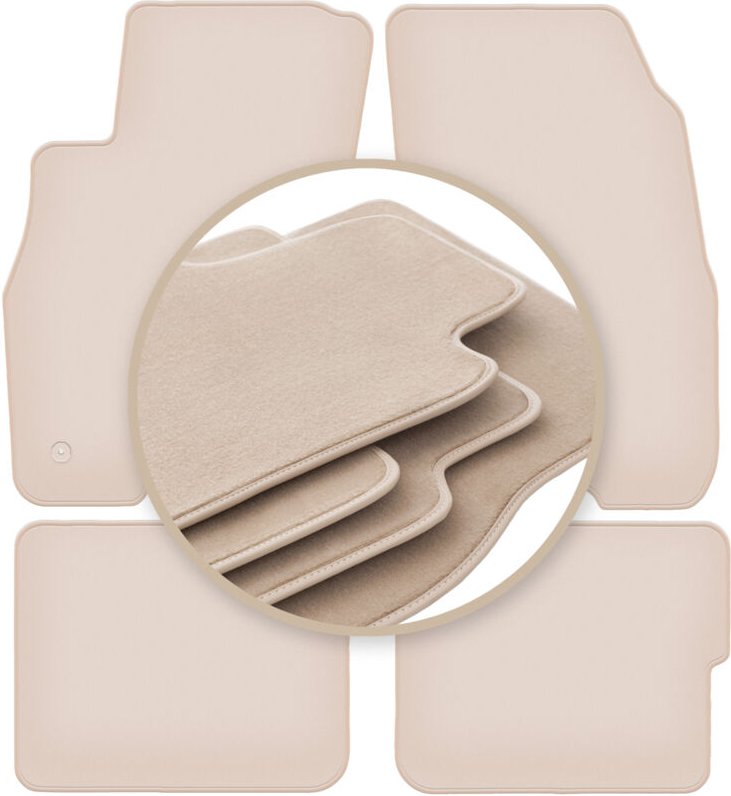 Beige PREMIUM-Matten für: Fiat Grande Punto Fließheck 2005-2009