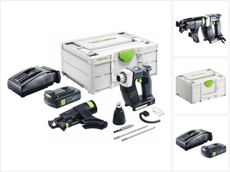 Thumbnail - Duradrive dwc 18-2500 Basic Akku Bauschrauber 18 v 18 Nm Brushless + 1x Akku 3,0 Ah + Ladegerät + Systainer - Festool