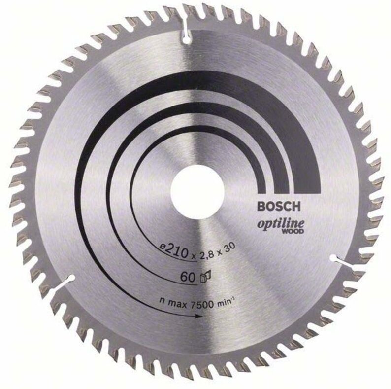 Pro Wood Kreissägeblatt, 210 x 2,8 x 30 mm, T60 - Bosch